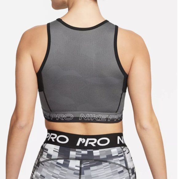 Nike Pro Dri-FIT Femme Cropped Tank Tank Top - Picture 3 of 6